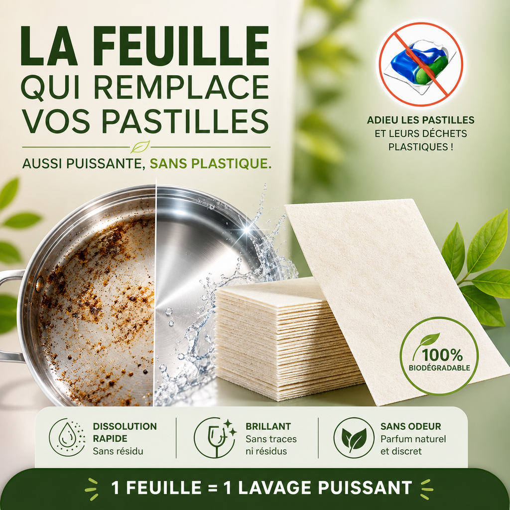 CleanLeaf - Feuille lave vaisselle