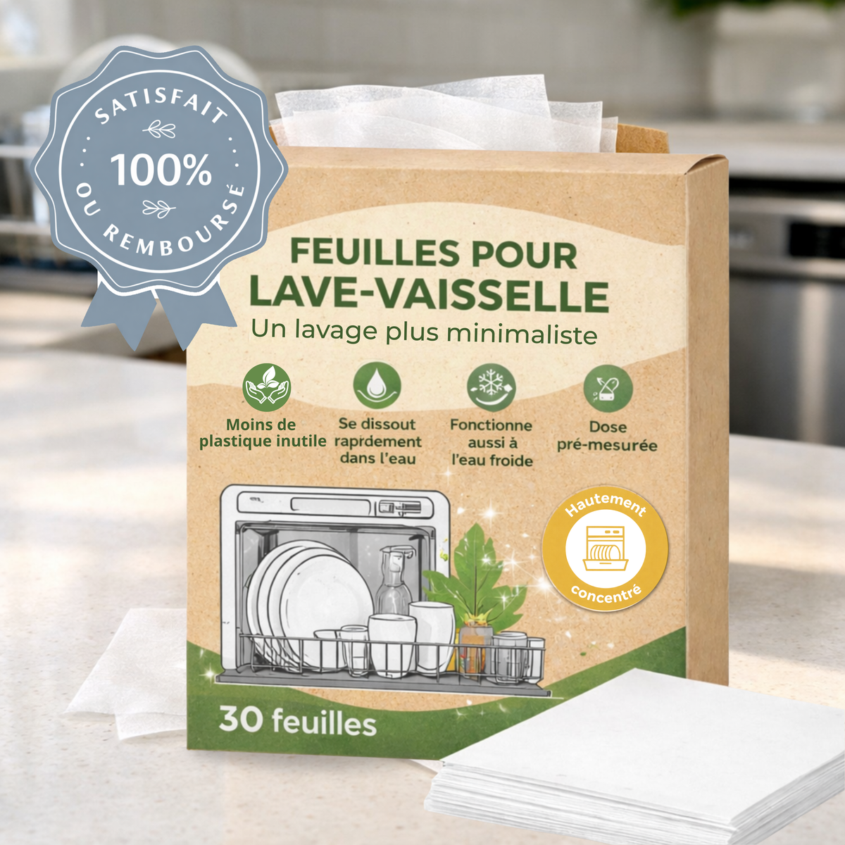 CleanLeaf - Feuille lave vaisselle